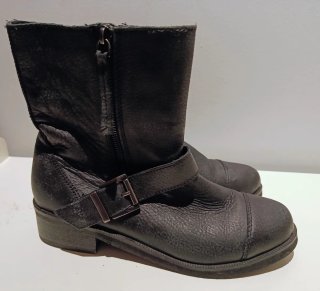 Botines Negros con Doble Cremallera
