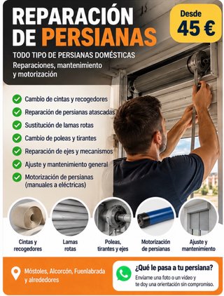 Reparación de persianas a domicilio