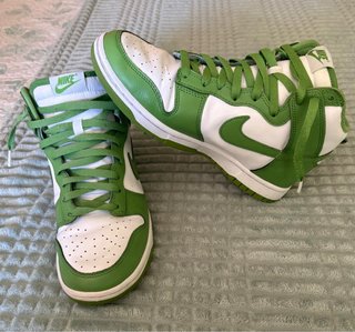 Zapatillas Nike Dunk High Verde y Blanco