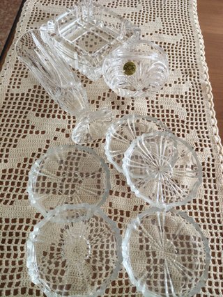 Lotto oggetti in vetro cristallo vintage