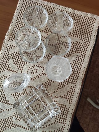 Lotto oggetti in vetro cristallo vintage