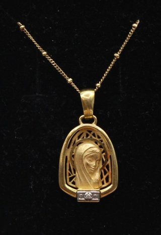 Colgante Virgen Oro 18K 2gr