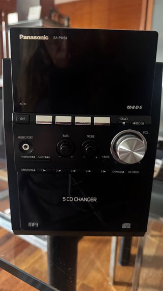 Minicadena Panasonic SA-PM54 5CD Cassette Radio