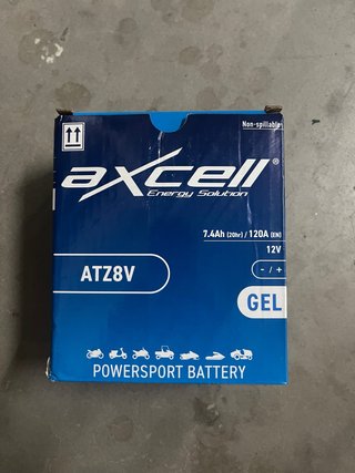 Batería de Moto Axcell ATZ8V Gel 12V