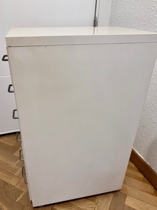 Cajonera IKEA de metal blanca