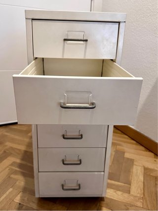 Cajonera IKEA de metal blanca