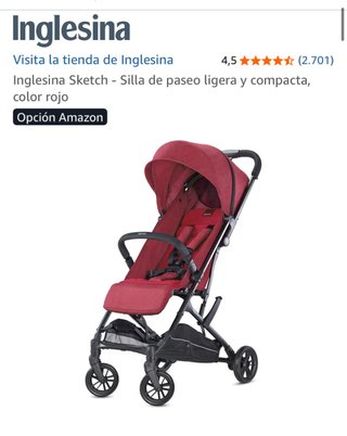 Silla de paseo ligera Inglesina Sketch roja