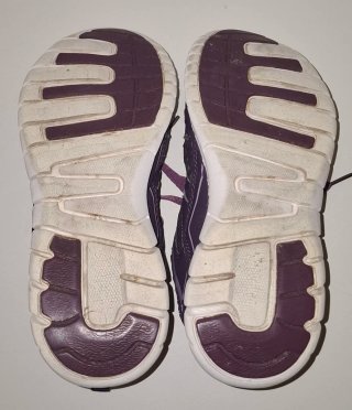 Zapatillas deportivas moradas y blancas talla 38