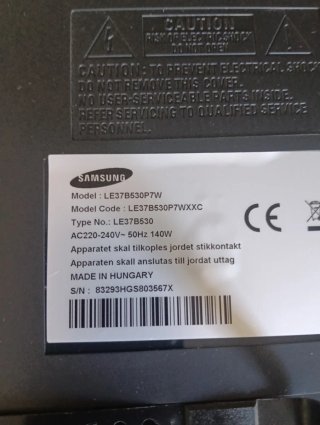 Repuestos TV Samsung LE37B530P7W