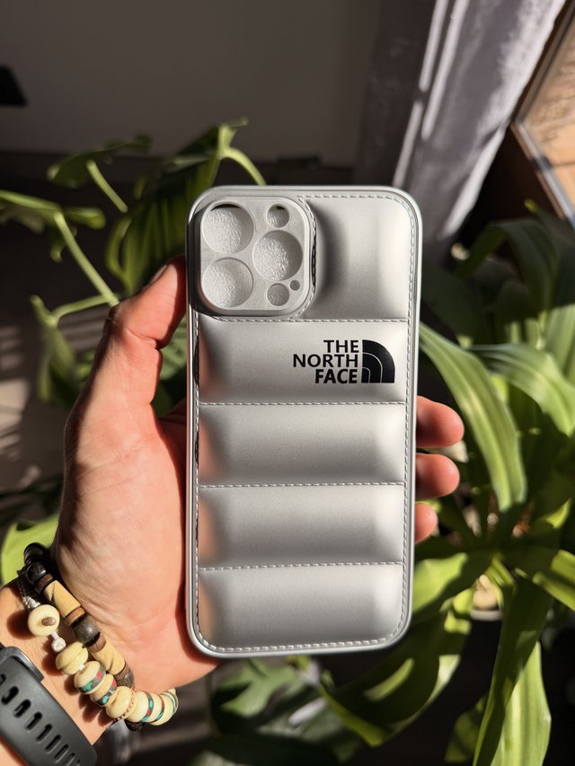 Custodia iPhone The North Face Argento Imbottito