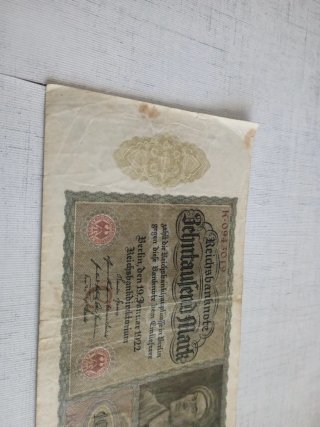 Billete 10000 Reichsmark 1922