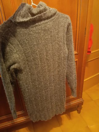 Vestido Lana&Mohair Gris Talla Única como nuevo