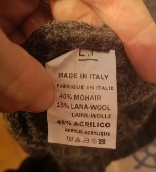 Vestido Lana&Mohair Gris Talla Única como nuevo
