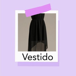 Vestido negro asimétrico
