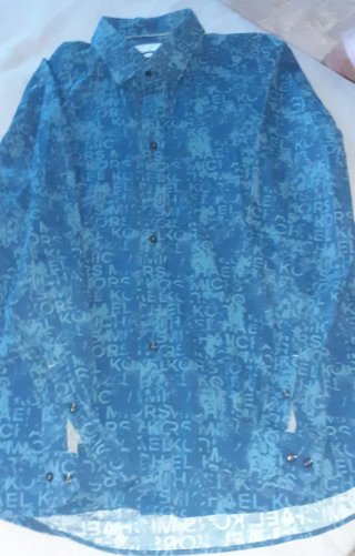 Camicia Michael Kors Uomo Blu Taglia L