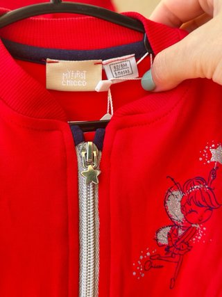 Conjunto Chicco Casaco e Vestido 6m Novo