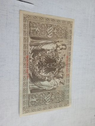 Billete antiguo Reichsbanknote 1000
