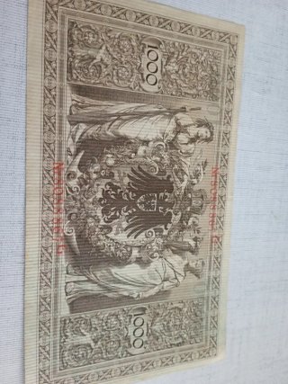 Billete antiguo Reichsbanknote 1000