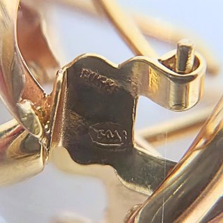 Pendientes Oro Combinado de 18k. (750) Peso 3.07