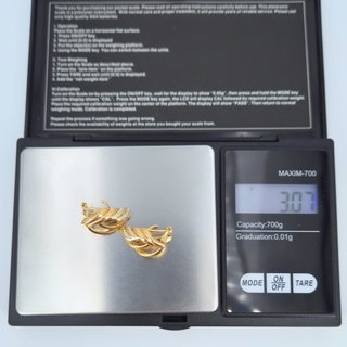 Pendientes Oro Combinado de 18k. (750) Peso 3.07