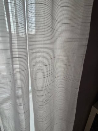 Cortina Visillo Ikea Blanca 145x260cm, + barra