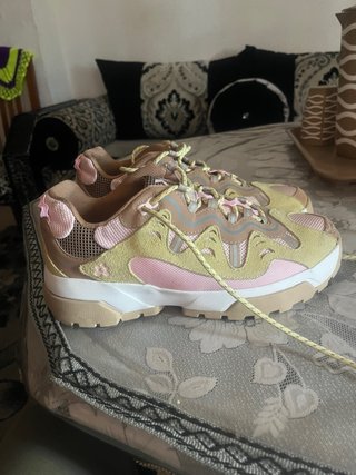 Converse Zapatillas deportivas rosas y amarillas