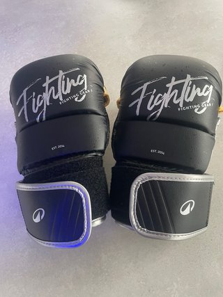 Guantes Fighting MMA/Gimnasio Negro/Plata