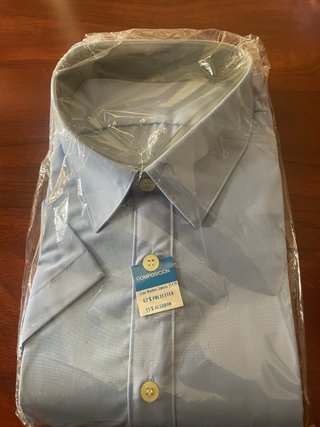 Camisa clásica azul hombre