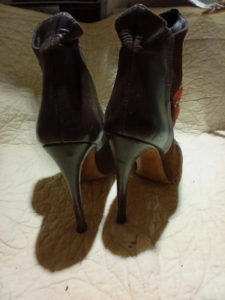 Botines de Tacón Marrones piel