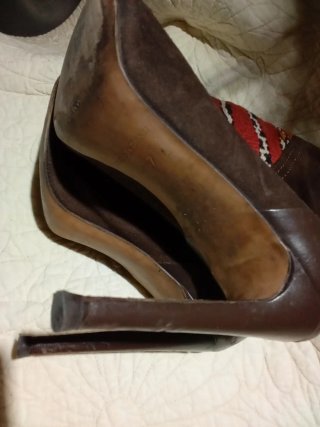 Botines de Tacón Marrones piel