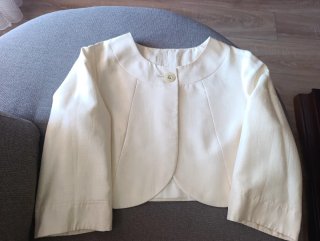 Chaqueta de fiesta o boda tono marfil/ beige claro