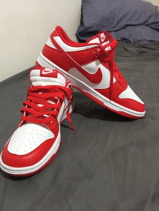 Nike Dunk Low Rojo Blanco Talla 42