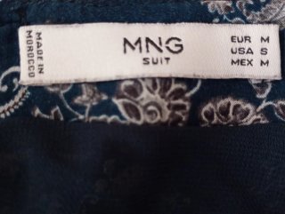 Vestido Estampado Mango Talla M