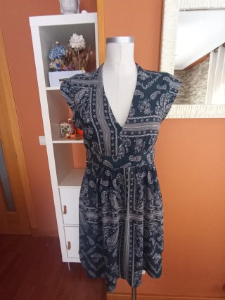 Vestido Estampado Mango Talla M