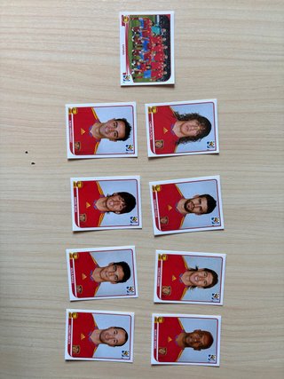 Selección española Panini Sudáfrica 2010