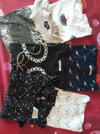 Lote 6 Camisetas Mujer Talla M