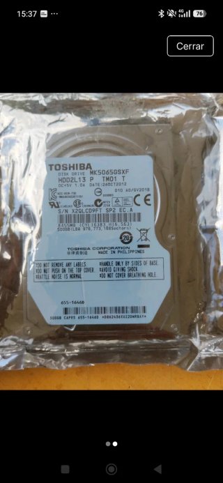 Disco Duro Toshiba 500GB