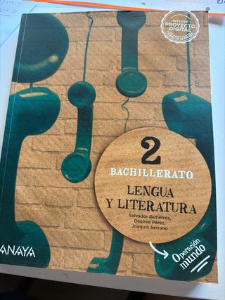 Lengua y literatura, 2 Bachillerato, Operación ...