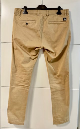 Pantalón Chino Zara Beige Skinny Fit Hombre Talla