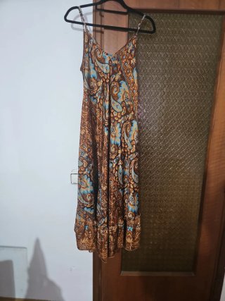 Vestido largo estampado