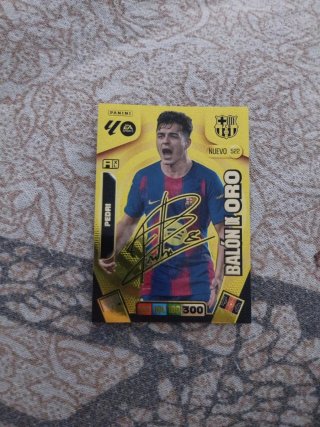 Carta Panini Adrenalyn XL Pedri Balón de Oro