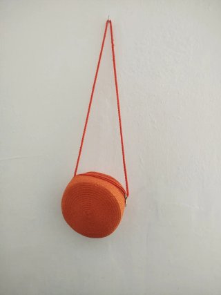Bolso redondo naranja