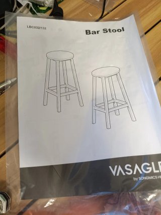 VASAGLE Sgabelli da Bar, 2 Grigio e Nero