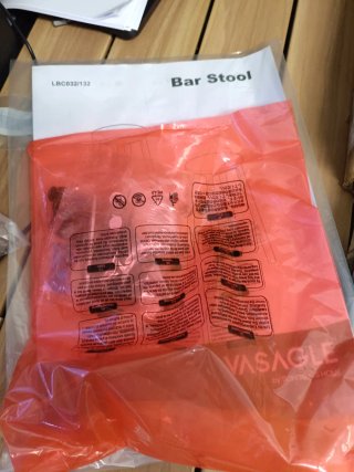 VASAGLE Sgabelli da Bar, 2 Grigio e Nero