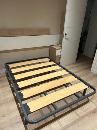 Somier 135cm Metal y Madera