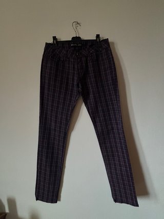 Pantaloni donna a quadri Viola XL Goody Jeans