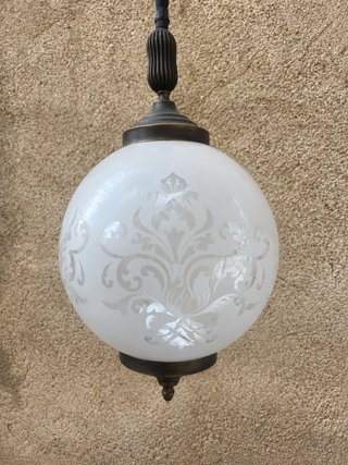 Lámpara de techo vintage de cristal