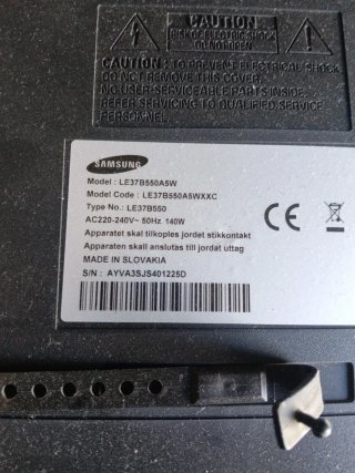 Repuestos TV Samsung LE37B550A5W