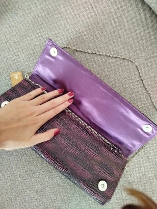 Borsa Fendi Viola Pelle Serpente