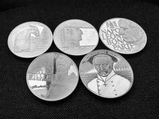 Coleccion completa monedas de plata , waterloo